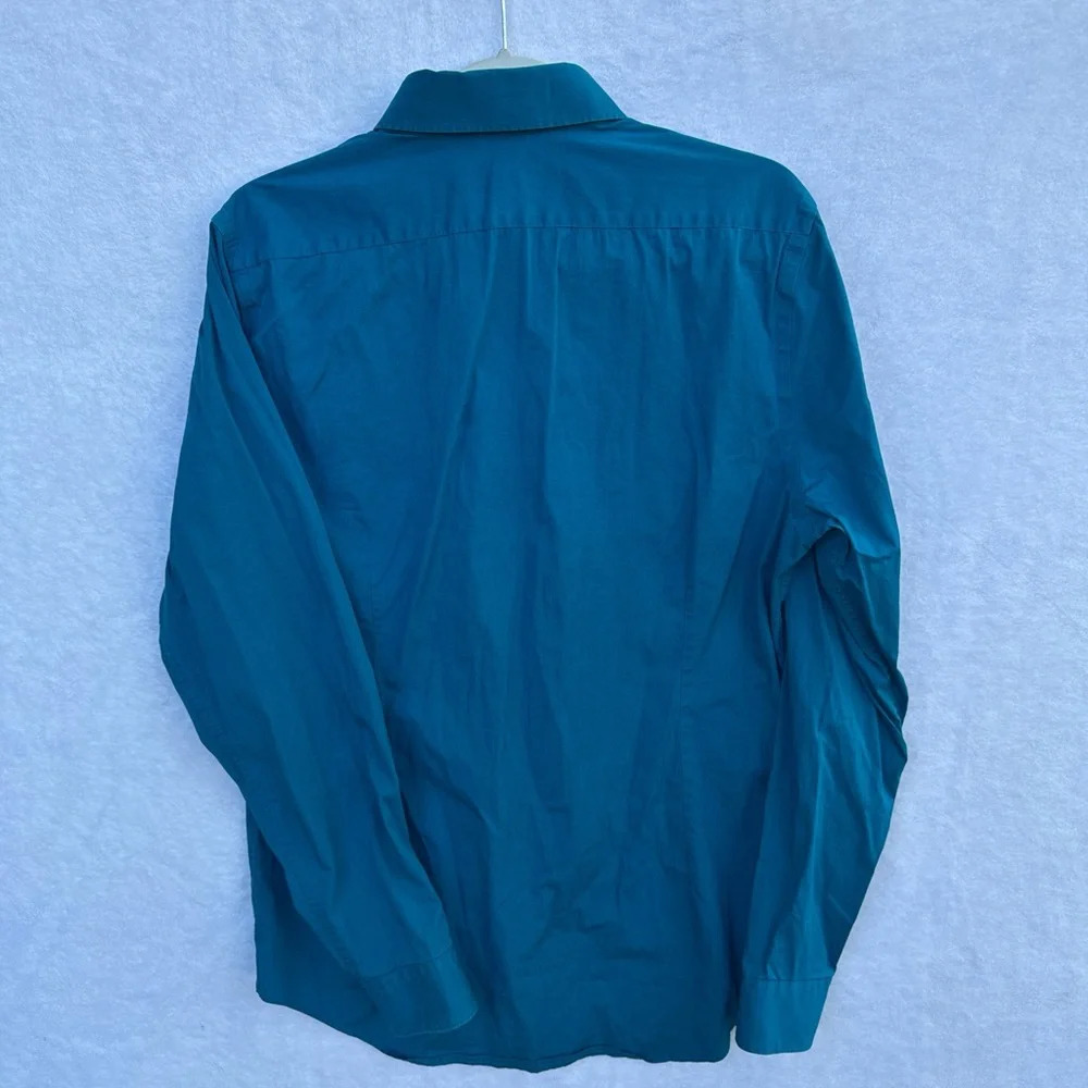 Express Turquoise Button-Up Shirt - Picture 7 of 10